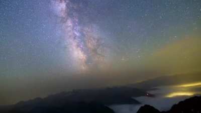 Milkyway Timelapse - Earth rotation - Pic du Midi, Pyr&eacute;n&eacute;es, France