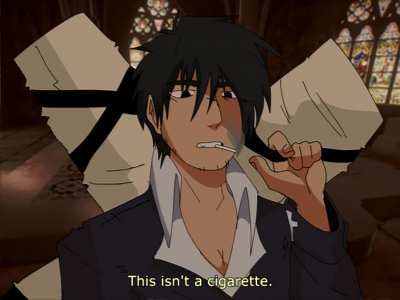 Wolfwood! Don&rsquo;t smoke in church! (animation by me)