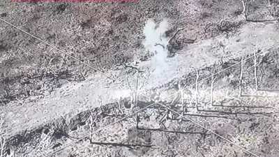 Archival footage of the fighters of the 3rd Assault brigade assaulting Russian advanced positions near Andriivka. At 2:18 Ukrainian soldier, after suppressing enemy with heavy weapons, ignoring enemy fire, ran close to the enemy position and blew up the f