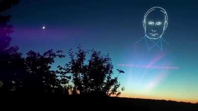 RU POV: A projection of Putin appeared on the night sky at the front calling for surrender. &ldquo;You can&rsquo;t run away from him&rdquo;