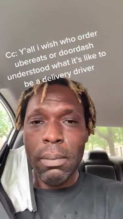 Homeless Uber Eats driver cries after getting small tip ($1) asks "How I supposed to survive"