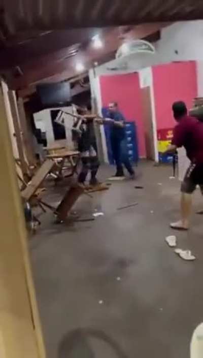 Fight at a bar in Brazil, also this is the worse aim in a fight ever.