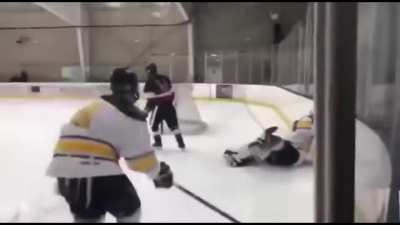 Never hit a goalie