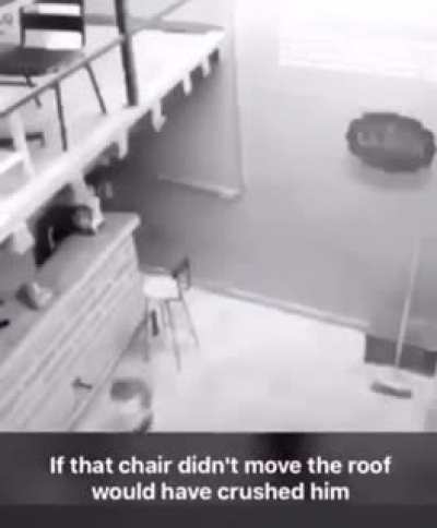 The chair saved his life