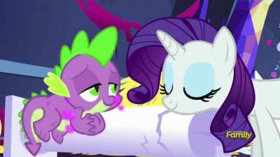 what I literally say every time Spike does something for Rarity...