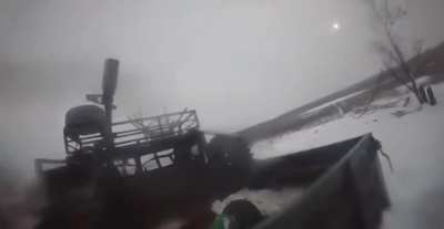 Russian soldier captured the moment FPV drones hit his friends