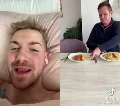Hot dogs and spaghetti