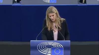 Here is socialist EU parliament Vice president Eva Kaili saying Qatar "is a pioneer in labor rights and diplomacy as well as a highly educated country" while saying western countries don't have the moral authority to lecture Qatar. Today she was arrested 