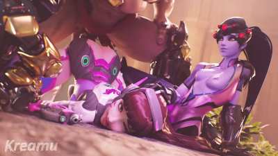 D.Va loses to Widowmaker and Doomfist (Kreamu)