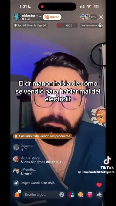 El Dr. Manon se encabron&oacute; cuando lo encararon en redes sociales por venderse a la 4T y su campa&ntilde;a negra contra Laboratorio Pisa desprestigiando al Electrolit, en otro gobierno ya hubiera demandado al gobierno, como sea esos influencer ya perdieron seguido