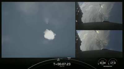 Falcon Heavy Boosters Landing for the USSF-44 Launch
