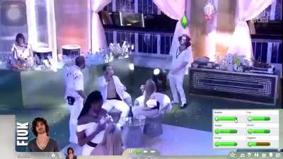 Fiuk agindo como um Sims no BBB (cr&eacute;ditos ao @zViniSouza no Twitter)