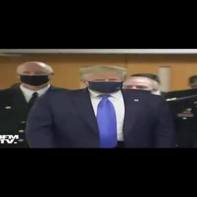 Wide masked Trump
