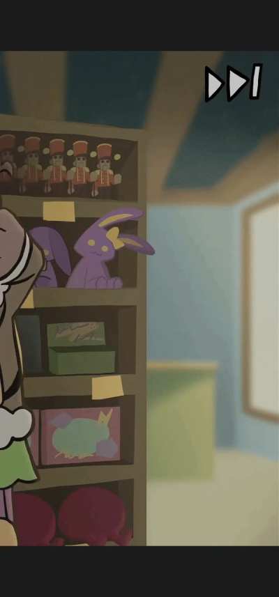 GIF from the new short for future meme purposes (art by @luveygold)