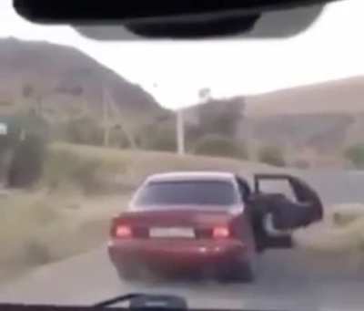 Men steals a sheep