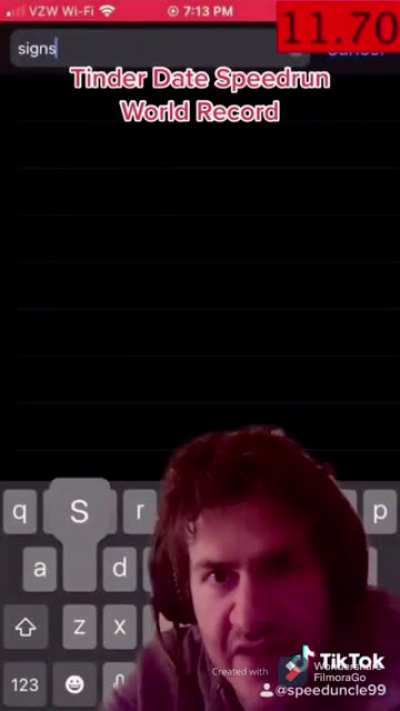 Tinder Speedrun