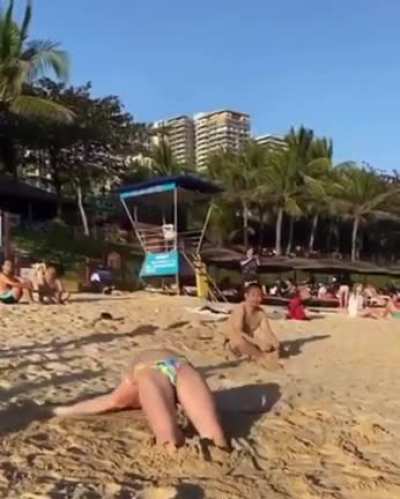 HMC while I do a flailing inflatable tube woman