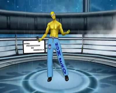 Homero bailando por 3 minutos.