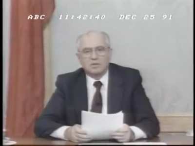 December 25, 1991. &ldquo;In Moscow, the hammer and sickle is lowered for the last time, and an era comes to an end.&rdquo;