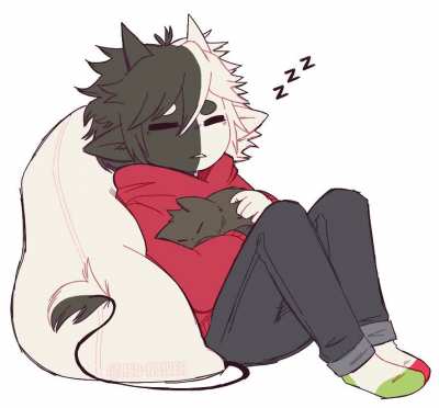 Sleepboo &amp;amp; Enderchest snoozing away.