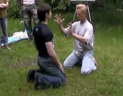 Using a mental energy shield to block an MMA fighter&rsquo;s punch