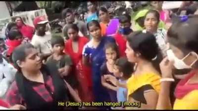 Hindus in India trying to forcibly convert using threats of violence.