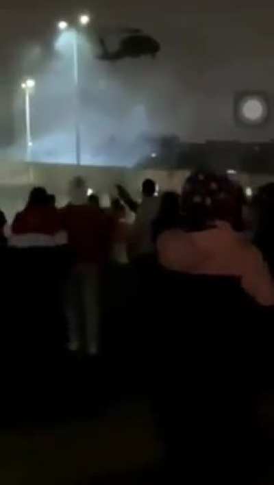 Helicopter arriving to Soacha