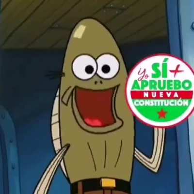 Meme de Bob Esponja aludiendo a la Nueva Constituci&oacute;n