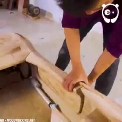 Dad builds wooden Lamborghini for his son!