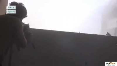 Jabhat al Nusra Al Bayda Media video titled "Clashes of the Mujahideen against the Nusayris(SAA) near the Layramun Plant in Northwestern Aleppo Suburbs" July 4th 2016