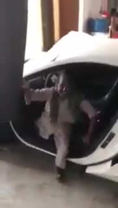 Nice car, and nice way to close the door.