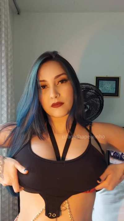 do you want to squirt your liquid on my face or boobs?