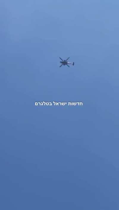 Apache fires a Hellfire missile at terrorists in Jenin this morning after troops on ground were ambushed with IDE and heavy machine gun &amp;amp; small arms fire