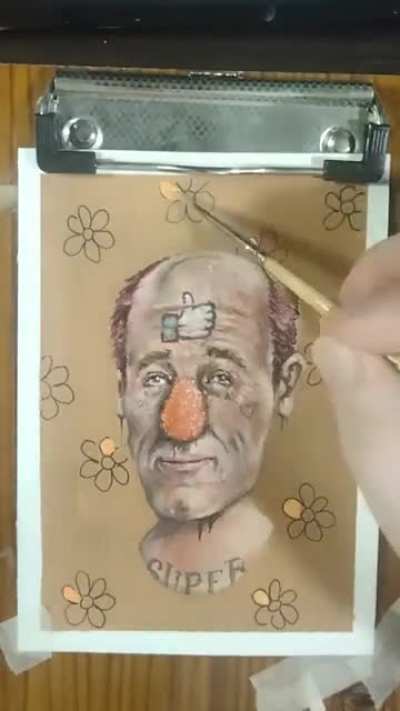 "thumbs up" | oil on paper | 4" x 6" | me