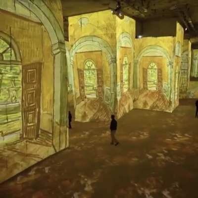 Van Gogh exhibition at Carrieres de Lumieres in France.