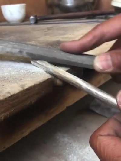Silver engraving techniques.