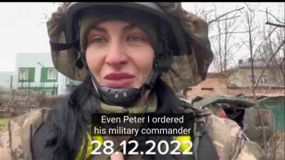 This a powerful message from UA defender "Witch" in Bakhmut. She explains the history of Bakhmut and why it will always be Ukraine