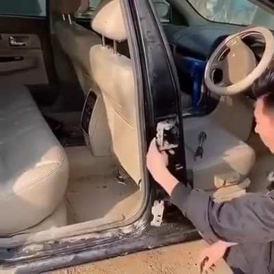 The door broke