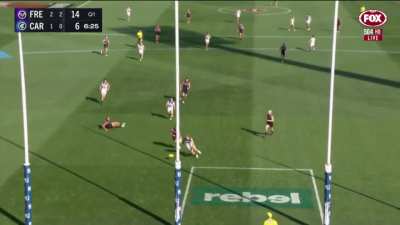 Harry McKay Fumbles In The Goal Square