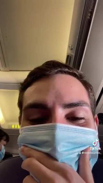 He said the flight attendants started doing it too 😂