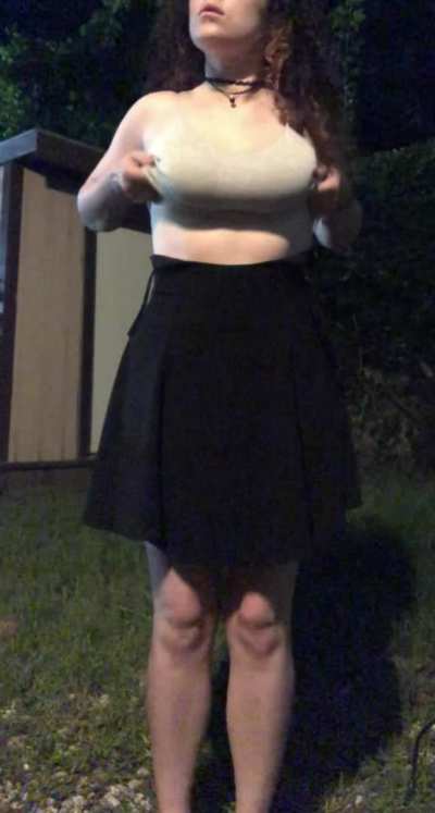 Dropping my tits outside [oc]