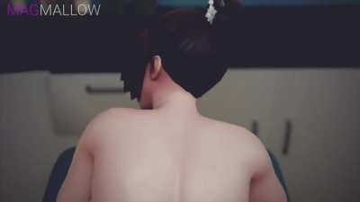 Mei gets massaged by D.va (MagMallow) [Overwatch]