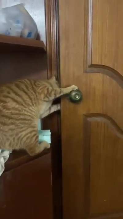 Smart ass, He knows the direction of the force in order to unlock the door.