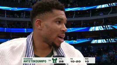 [Highlight] Giannis gives credit to the basketball gods in his post game interview