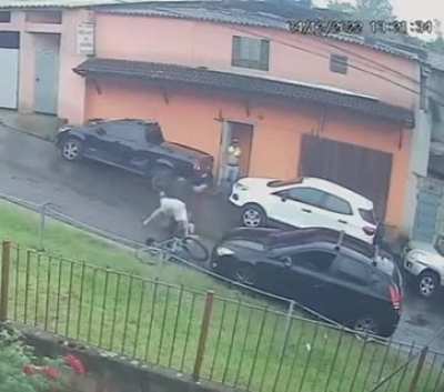 He claimed that the bycicle dude broke into his house