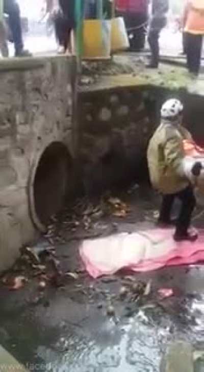 to rescue someone from a ditch.