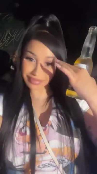 Cardi b getting lit at a party