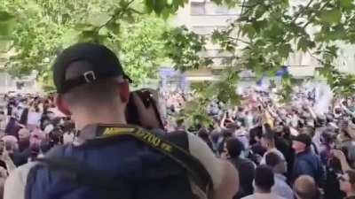 God, Syria, Freedom and that&rsquo;s it&rdquo; protests today in Damascus on Syrian Independence Day. The main focus of the protest was against the high cost of living, rising prices, unemployment and lack of political reform.
