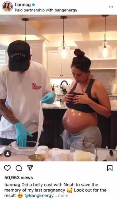 Just&hellip; why? Baby bump belly cast