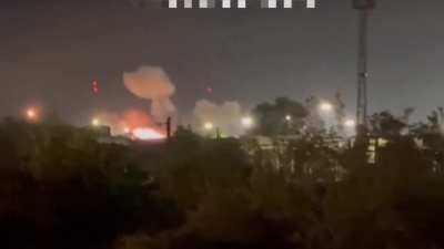 More footage of the Ukrainian attack in Novorossyisk, Russia. Oil depots and port infrastructure was hit during the drone strike.